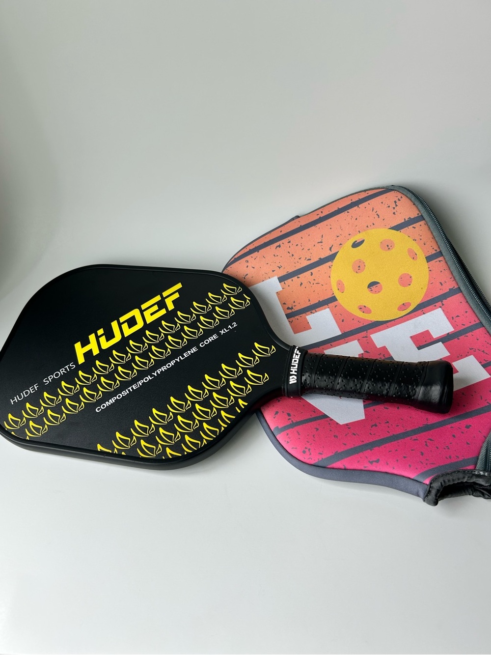 HUDEF XL 1.2 Pickleball Paddle with Neoprene Cover Set